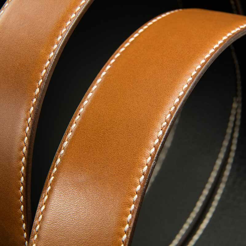 ceinture en box gold clair intèrieur noir et boucle Art-déco 3
