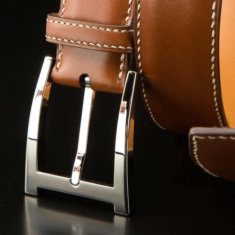 ceinture en box gold finition jaune-orange 3