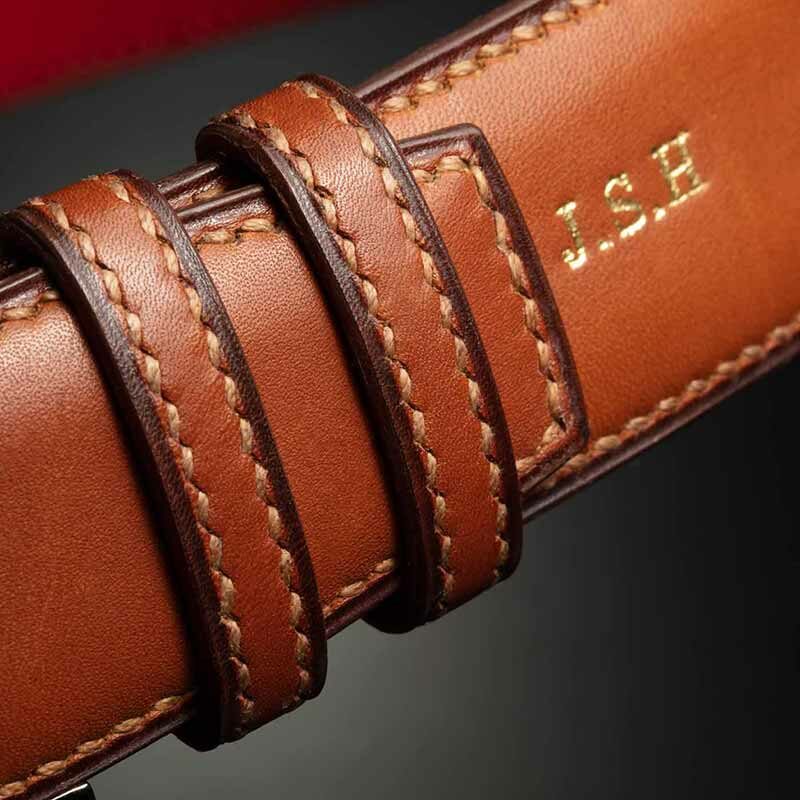 ceinture en box gold finition rouge 4