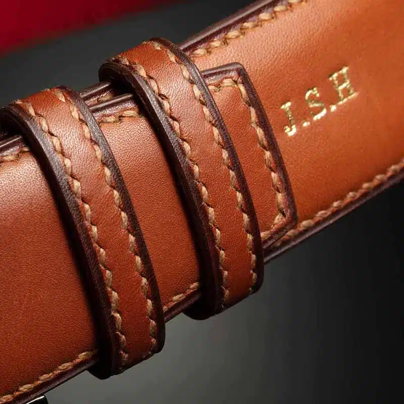 CC BELT 30MM IN GOLD SMOOTH CALFSKIN GOLD MIX WHITE HARDWARE