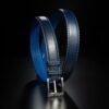 ceinture en box marine intérieur bleu et boucle Square 1