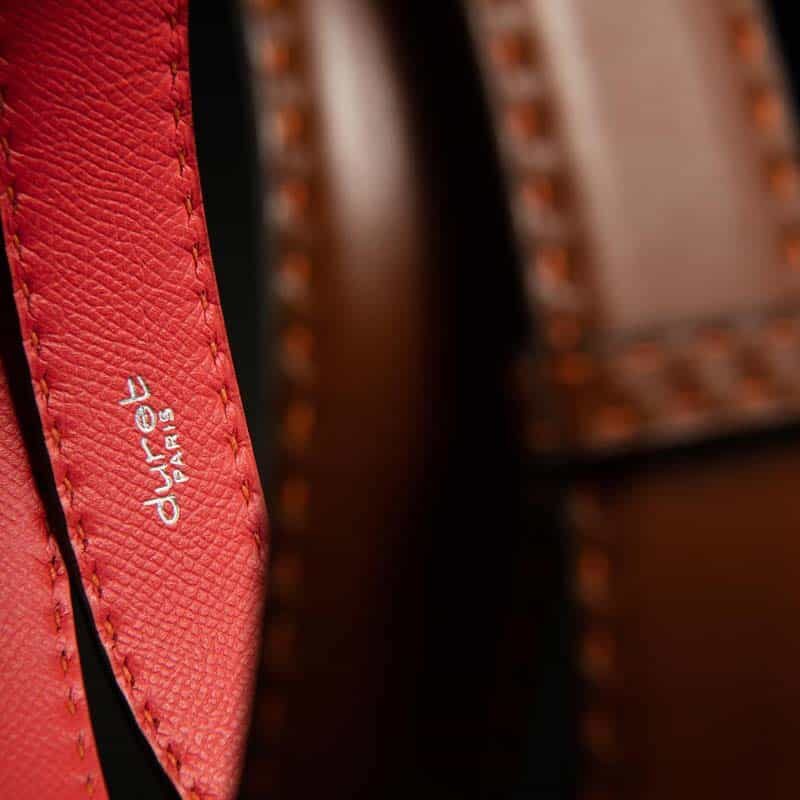 ceinture en box oranger patiné avec boucle delta 3
