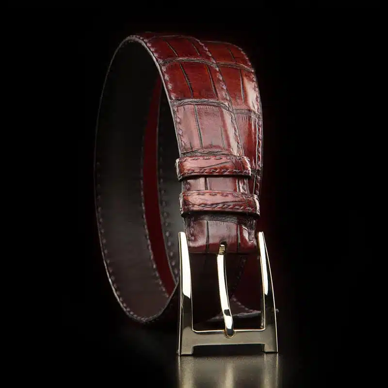 Ceinture John Lobb En Crocodile Véritable - Taille 90 - Grise - Neuve Avec étiquettes