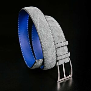 ceinture en éléphant crust, intérieur bleu et boucle Delta 1