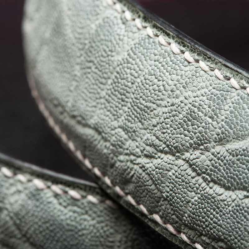 ceinture en éléphant gris, intérieur rose et boucle Alpha 4