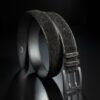 ceinture en éléphant noir, intérieur noir et boucle militaire 1