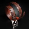 ceinture en veau perforé marron intérieur havane et boucle militaire 1