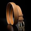 ceinture en veau végétal naturel, intérieur naturel et boucle Square 1