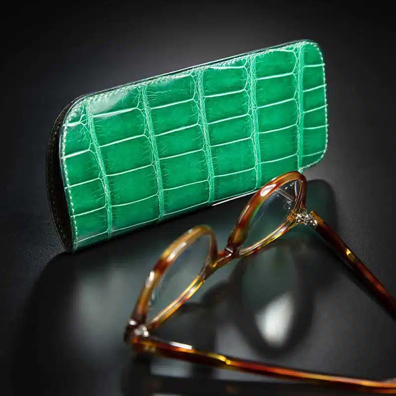 Étui à lunettes Lotus vert