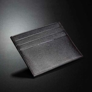 porte-cartes en calf grainé noir 1