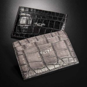 porte-cartes en crocodile anthracite ou noir 1
