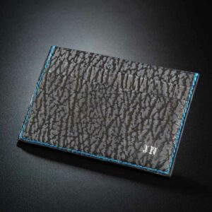 porte-cartes en requin nubuck anthracite 1