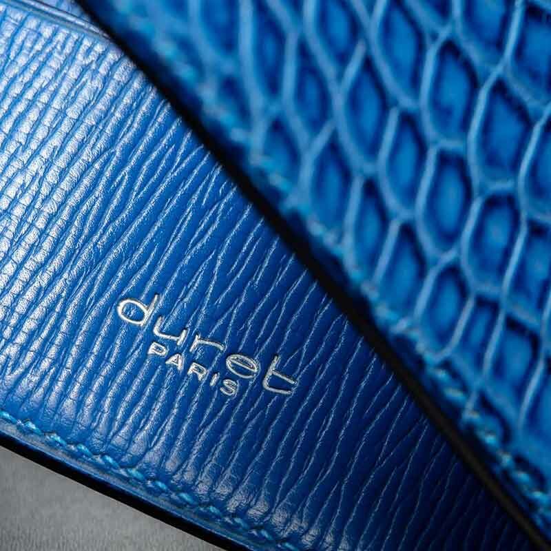 portefeuille Empeiria en crocodile bleu jean 4