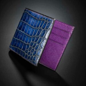 portefeuille Empeiria en crocodile bleu royal 1