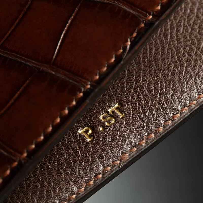 portefeuille Empeiria en crocodile marron finition calf 4