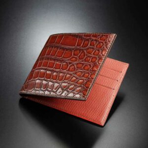 portefeuille Epeiria en crocodile marron 1