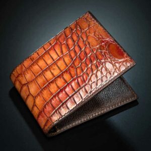 portefeuille Empeiria en crocodile miel 1