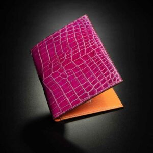 portefeuille Empeiria en crocodile roseb 1