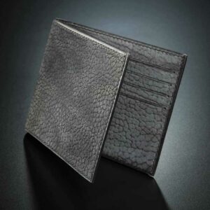 portefeuille Empeiria en veau noir délavé 1