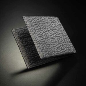 portefeuille Empeiria en veau noir délavé 1