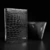 portefeuille Ethymo en crocodile noir mat 1