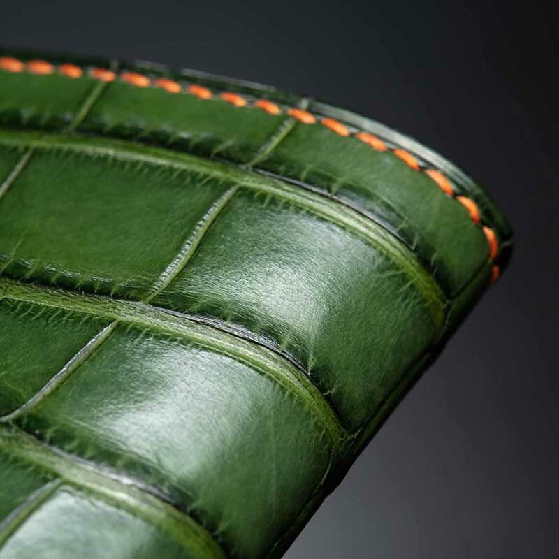 portefeuille Empeiria en crocodile bleu jean 4