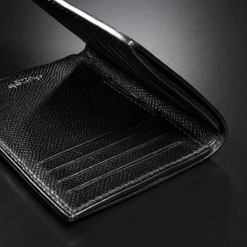 portefeuille Iota en crocodile noir 4