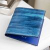 portefeuille en veau bleu delavé 1