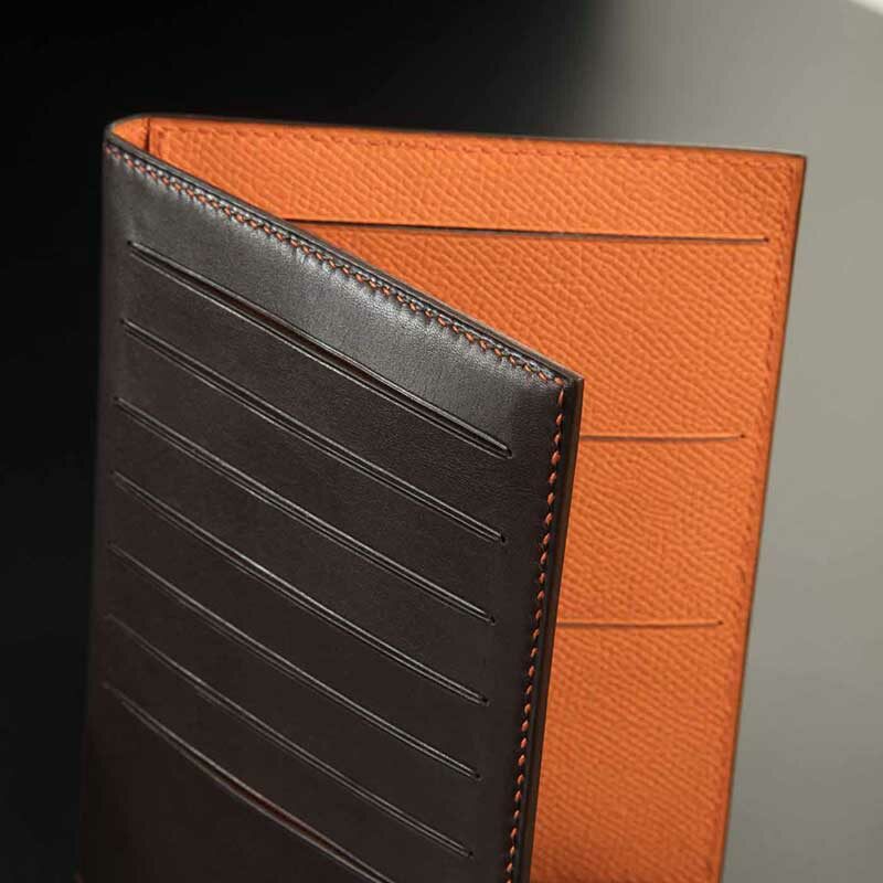 portefeuille en veau chocolat 3