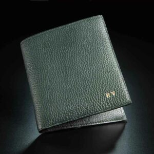 portefeuille en veau vert foncé 1