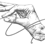dessin de la main qui représente la couture duret-paris